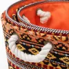 Colorful striped woven storage baskets, household storage baskets, living room and bedroom organizing baskets Application Scenario